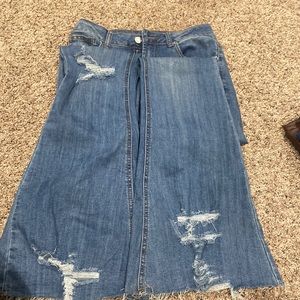 Forever 21 Distressed Boot cut jeans